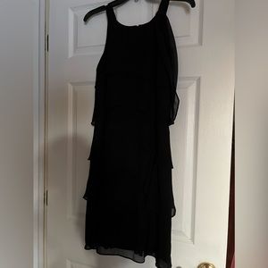 Black layered look dress